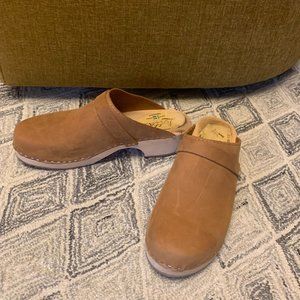 Brown Leather Lotta from Stockholm Clogs Size 41